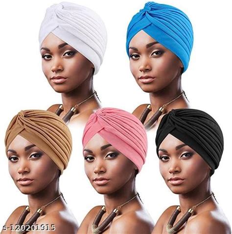 Run India Twisted Pleated Readymade Polyester Turbanspagri Cap For Womens