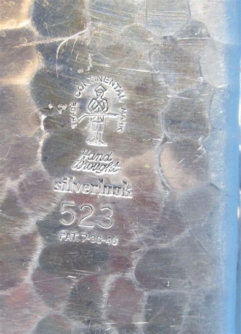 trade continental mark hand wrought aluminum handled serving tray silverlook 523 ebay