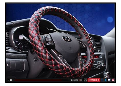 Sports Black And Red Stitch Steering Wheel Slim Cover 1ea 370mm For