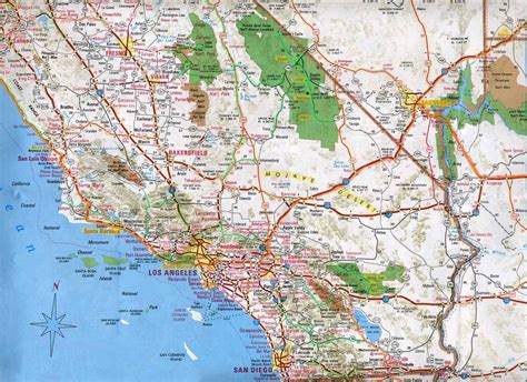 Drab Map Of Southern California Free Images