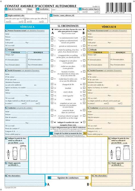 Constat Amiable Auto Par S606397 Fichier Pdf