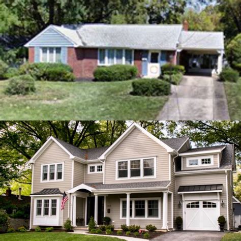 Before And After Second Floor Addition Ranch House Remodel Exterior