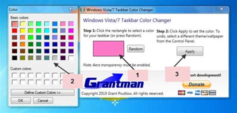 Windows 7vista Taskbar Color Changer