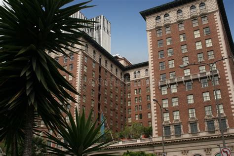 Historic Hotel Building In Los Angeles California Stock Photo Image