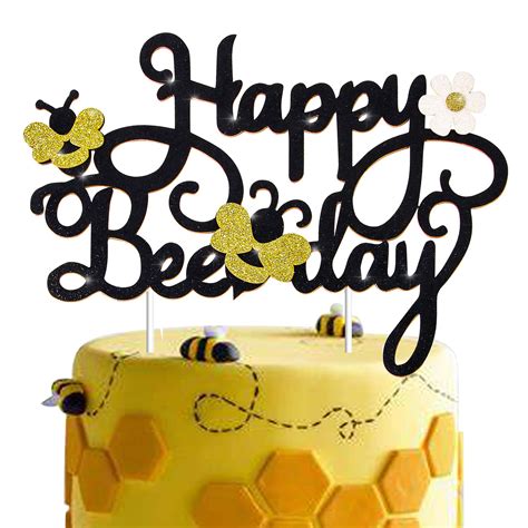 Cooper Life Bee Themed Birthday Party Cake Topper Decoration For Bee