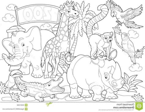 Zoo Entrance Coloring Pages Zoo Animal Coloring Pages