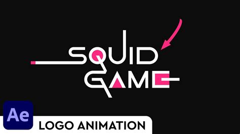 Squid Game Intro Logo Animation After Effects Tutorial Youtube
