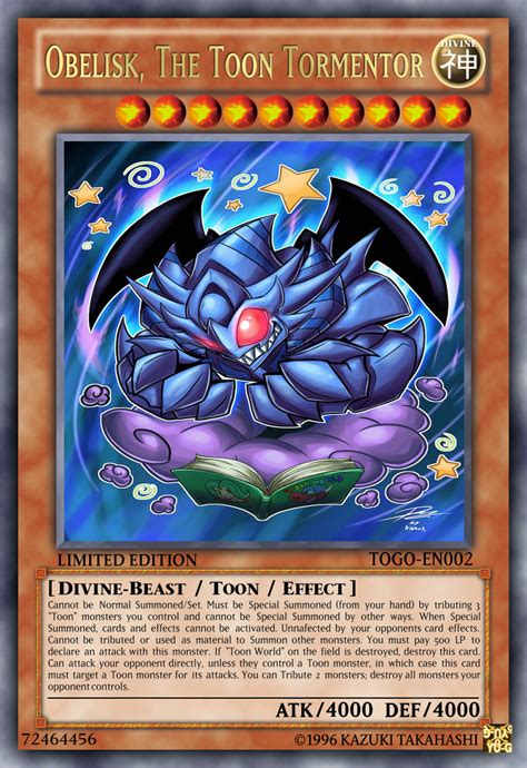 Toon is an archetype in the ocg/tcg and anime, and a series in the manga. Toon Gods - Realistic Cards - Yugioh Card Maker Forum