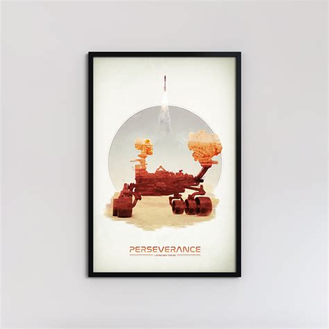 Nasa Perseverance Mars Rover Fine Art Print Space Poster Etsy