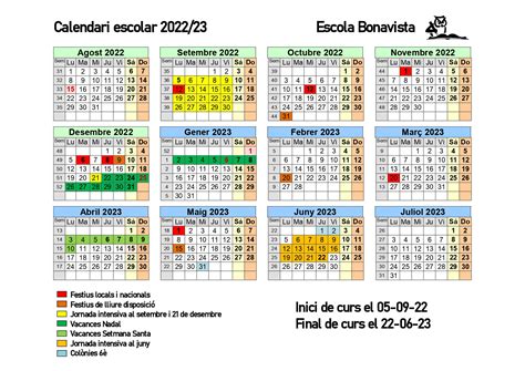 Calendari Escolar 2022 2023 Bonavistapage 0001 Escola Bonavista