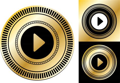 Gold Play Button Illustrations Royalty Free Vector Graphics And Clip Art