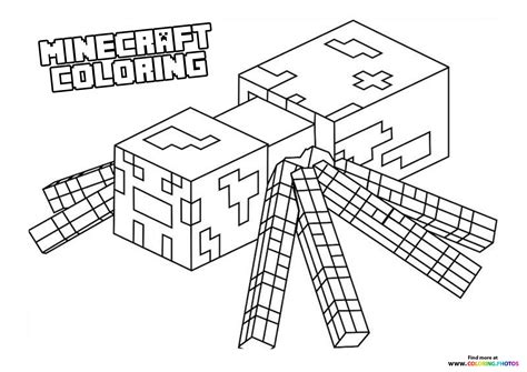 Minecraft Spider Coloring Sheet