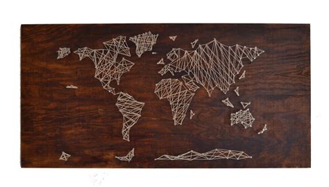 23 diy decor and gift ideas made from maps. The Crafty Novice: DIY: String Art World Map