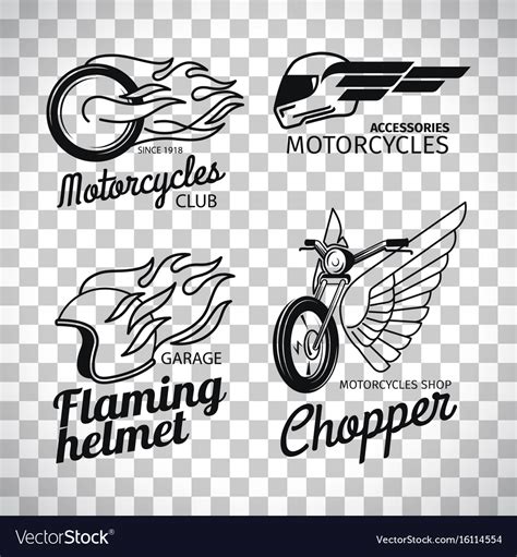 Motorcycle Race Logo On Transparent Background Vector Image