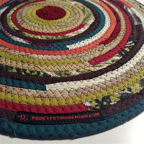 Colorful Round Rag Rug Made To Order Gypsy Hippie Boho Bohemian Color