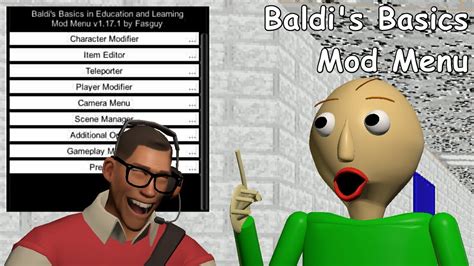 Fun With Baldis Basics Mod Menu Youtube