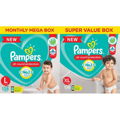 Buy Pampers Baby Dry Pants Diapers Monthly Mega Box Large 128 Count