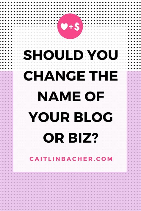 Maybe you would like to learn more about one of these? Should You Change Your Blog or Biz Name? - caitlinbacher.com