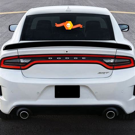 Dodge Charger Rear Spoiler Hemi Rt Decal Sticker Graphics Fits To