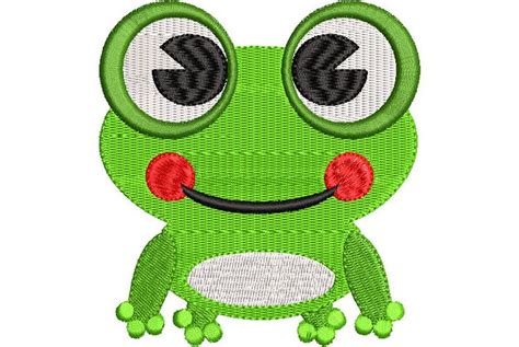 A Green Frog With Big Eyes Sitting Down