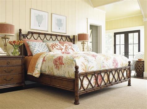 View their wide selection of bedroom furniture today! Tommy Bahama Home Bali Hai King Island Breeze Rattan Bed ...