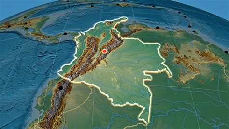 Mapa Físico De Relieve De Colombia
