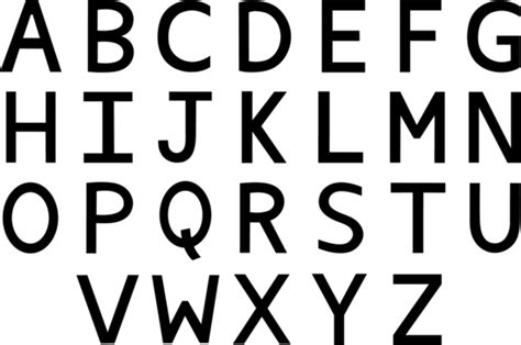Alphabet Letters In Black Free Clip Art