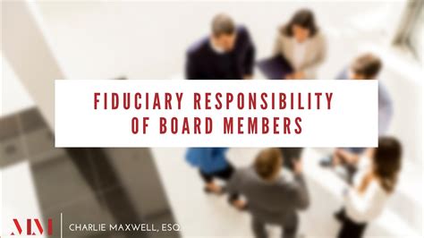 Do Board Members Have A Fiduciary Responsibility To Community Members