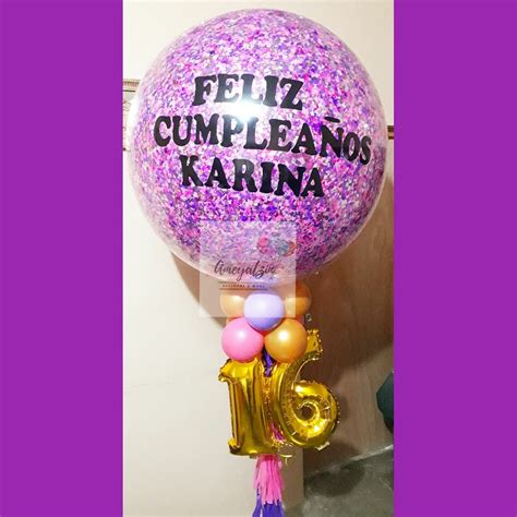 Pin De Rosalima Arellano En Globos Feliz Cumpleaños Karina Feliz