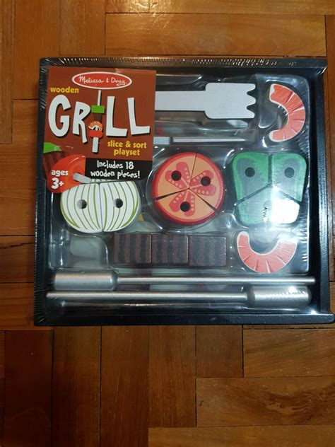 Melissa And Doug Wooden Grill Slice And Sort Playset Hobbies And Toys