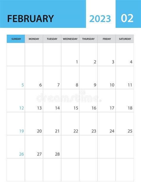 February 2023 Calendar Printable Calendar 2023 Planner 2023 Design