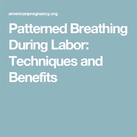 Patterned Breathing During Labor With Images Breathing Techniques For Labor Birth Labor