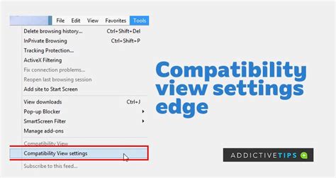 Compatibility View Settings Edge