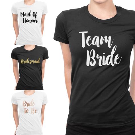Personalised Team Bride T Shirts Hen Party Bride Wedding Hen Do Night Crew Squad Team Bride