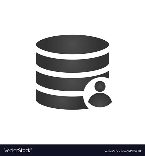 Customer Database Icon Connecting People In One Vector Image