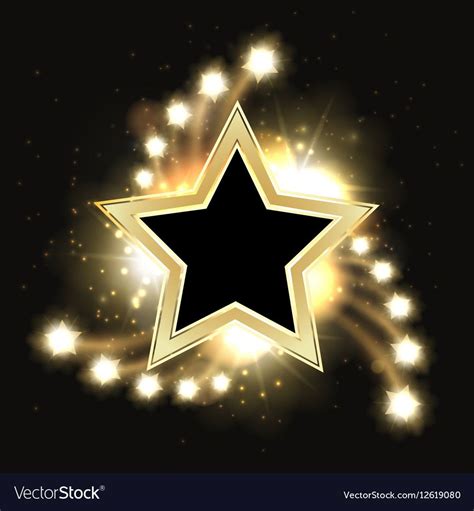 Stars Sparkling Gold Background Design With Star Vector Image Gold