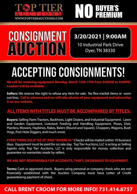 Spring Consignment 03202021 Top Tier Auctions