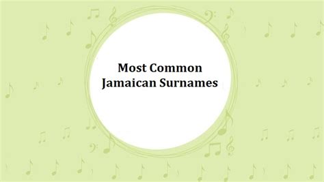 Jamaican Surnames 1000 Most Common Last Names In Jamaica
