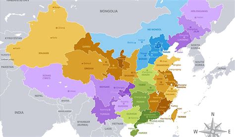 Chinese Administrative Divisions By Size Worldatlas