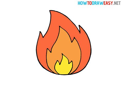 How To Draw A Fire For Kids