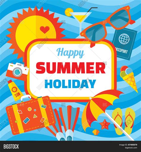 Happy Summer Holiday Vector And Photo Free Trial Bigstock