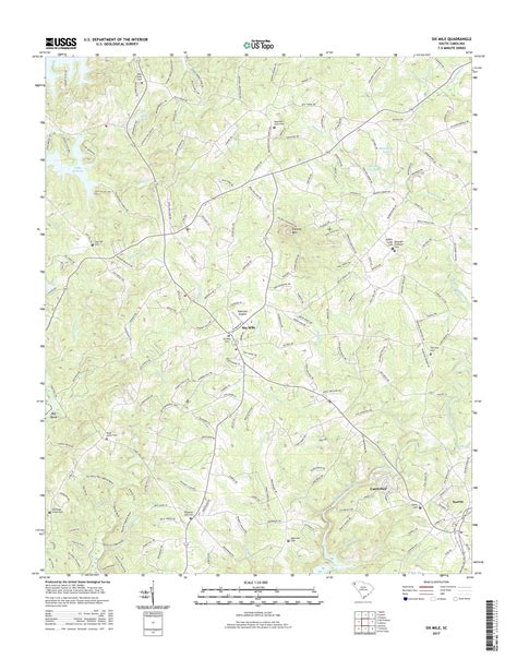 Mytopo Six Mile South Carolina Usgs Quad Topo Map