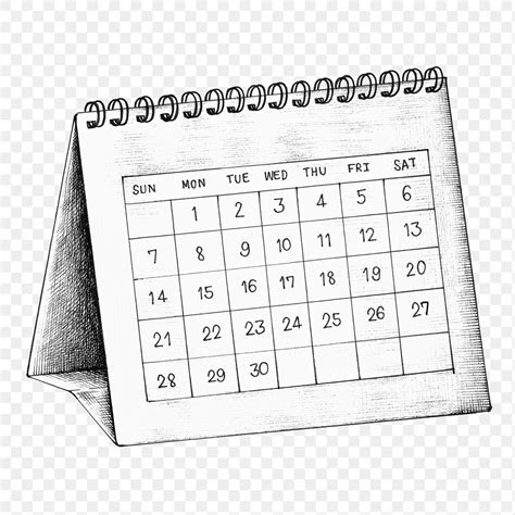 Drawing Calendar Cartoon Clipart Png Free Png Sticker Rawpixel