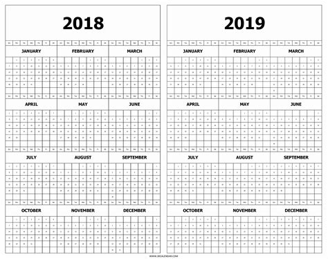 Multi Year Calendar Printable Free Letter Templates Create Your
