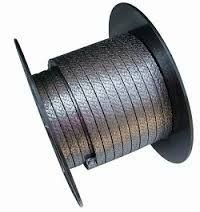 Product code ptfe/ graphite packings, 4156, for cable gland of centrifugal pumps, low pressure valves, steam, oil, solvents, acids and alkalis. Graphite Gland Packing Rope, Gland Packaging Rope, ग्लेंड ...