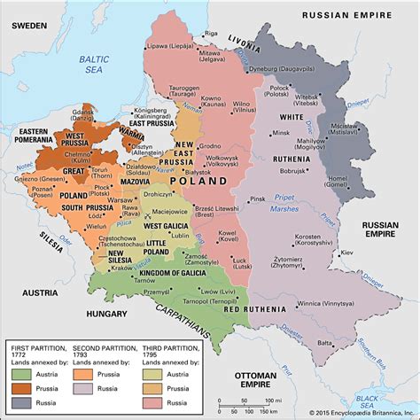 Partitions Of Poland Historical Geography Poland History Map