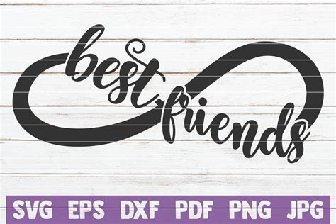 Best Friends Svg Bundle Bff Png Dxf Cut File For Cricut Silhouette