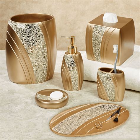 Select same day delivery or drive up for easy contactless purchases. Glamour Mosaic Champagne Gold Bath Accessories