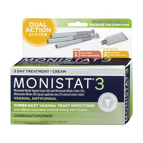 Monistat 3 Vaginal Antifungal Three Day Treatment Cream Kit 1 Ea