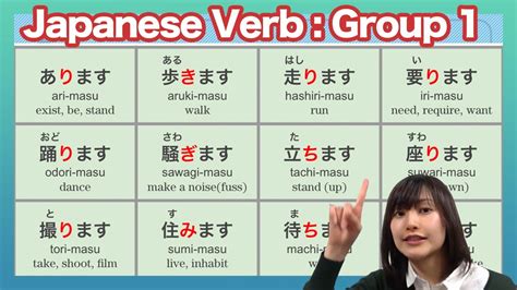 Japanese Verb Basics Group Masu From To Dictionary Form Learn Japanese Online Youtube